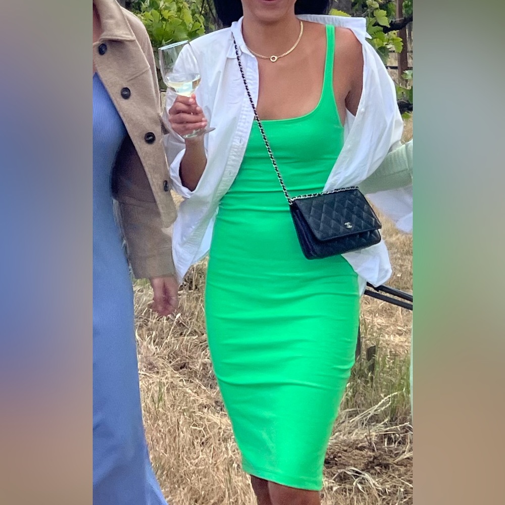 Zara green midi dress